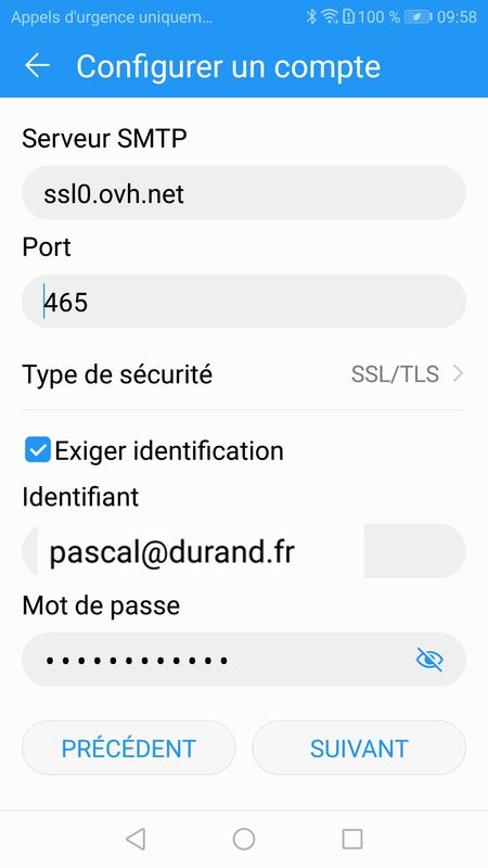 configuration mail ovh 10
