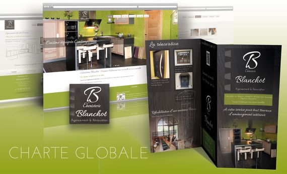 communication global site logo plaquette blanchot ebenisterie mediacom